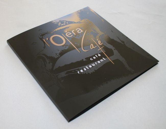 Porte Menu Format Carré en Polypropylène Noir à Paris 75